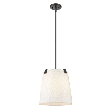 Z-Lite Weston 3-Light Pendant - 120V - Matte Black / Cream