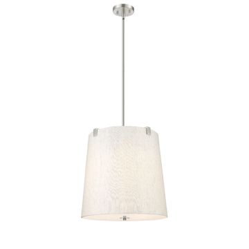 Z-Lite Weston 5-Light Pendant - 120V - Brushed Nickel / Cream