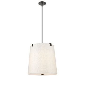 Z-Lite Weston 5-Light Pendant - 120V - Matte Black / Cream