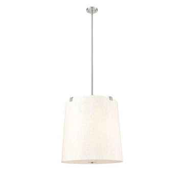 Z-Lite Weston 6-Light Pendant - 120V - Brushed Nickel / Cream