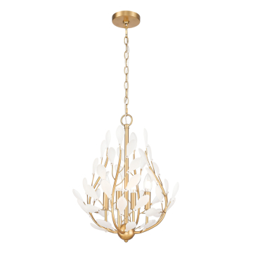 Z-Lite Claudine 18" 4-Light Chandelier - 120V - Modern Gold / Frosted