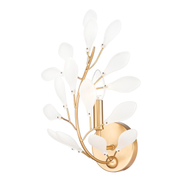 Z-Lite Claudine 1-Light Wall Sconce - 120V - Modern Gold / Frosted