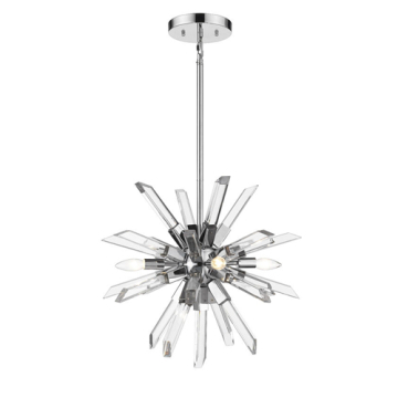 Z-Lite Burst 4-Light Chandelier - 120V - Chrome