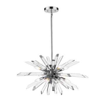 Z-Lite Burst 8-Light Chandelier - 120V - Chrome