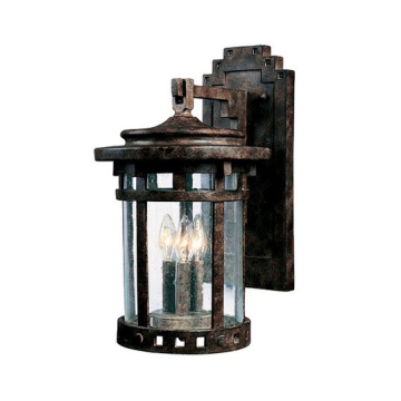 Maxim Lighting Santa Barbara VX 3-Light Medium Outdoor Wall Lantern - 120V - Sienna