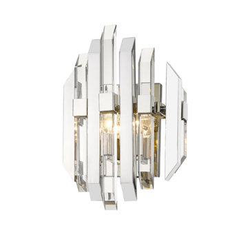 Z-Lite Bova 2-Light Wall Sconce - 120V - Polished Nickel