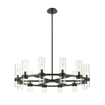 Z-Lite Datus 12-Light Chandelier - 120V - Matte Black