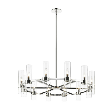 Z-Lite Datus 12-Light Chandelier - 120V - Polished Nickel