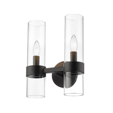 Z-Lite Datus 2-Light Wall Sconce - 120V - Matte Black