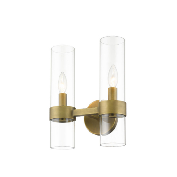 Z-Lite Datus 2-Light Wall Sconce - 120V - Rubbed Brass