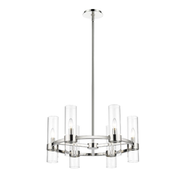 Z-Lite Datus 6-Light Chandelier - 120V - Polished Nickel
