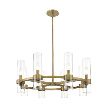Z-Lite Datus 8-Light Chandelier - 120V - Rubbed Brass