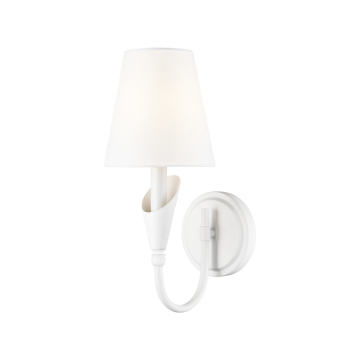 Z-Lite Claudelle 1-Light Wall Sconce - 120V - Tundra White / White