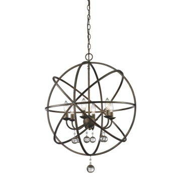 Z-Lite Acadia 24" 6-Light Chandelier - 120V - Golden Bronze
