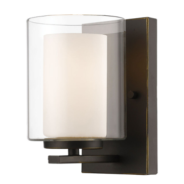 Z-Lite Willow 1-Light Wall Sconce - 120V - Olde Bronze