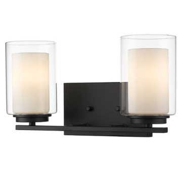 Z-Lite Willow 2-Light Vanity - 120V - Matte Black