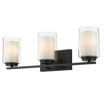 Z-Lite Willow 3-Light Vanity - 120V - Matte Black
