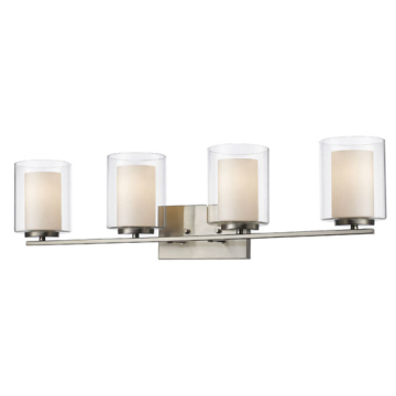 Z-Lite Willow 4-Light Vanity - 120V - Brushed Nickel