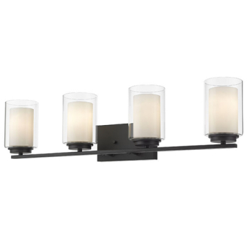 Z-Lite Willow 4-Light Vanity - 120V - Matte Black