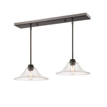 Z-Lite Annora 14" 2-Light Linear Chandelier - 120V - Olde Bronze