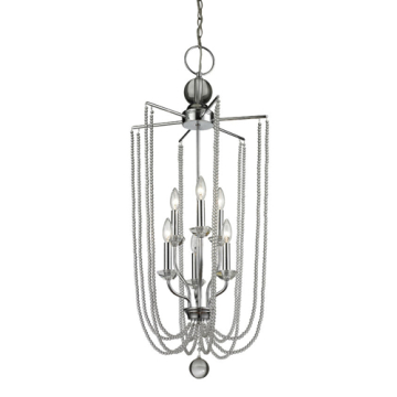 Z-Lite Serenade 6-Light Chandelier - 120V - Chrome 