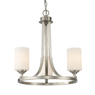 Z-Lite Bordeaux 3-Light Chandelier - 120V - Brushed Nickel