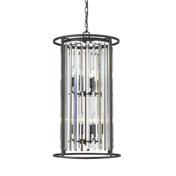 Z-Lite Monarch 17" 8-Light Chandelier - 120V - Bronze / Clear