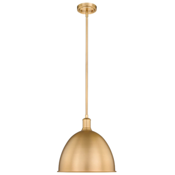 Z-Lite Sawyer 13" 1-Light Pendant - 120V - Classic Brass