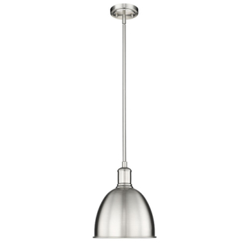 Z-Lite Sawyer 8" 1-Light Pendant - 120V - Brushed Nickel
