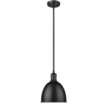 Z-Lite Sawyer 8" 1-Light Pendant - 120V - Matte Black