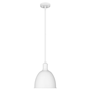 Z-Lite Sawyer 8" 1-Light Pendant - 120V - Satin White