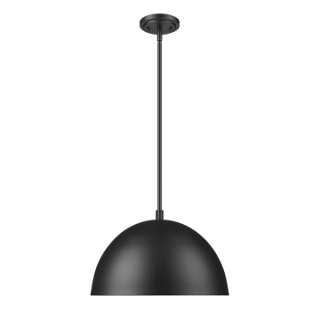 Z-Lite Vega 16" 1-Light Pendant - 120V - Matte Black / Gold