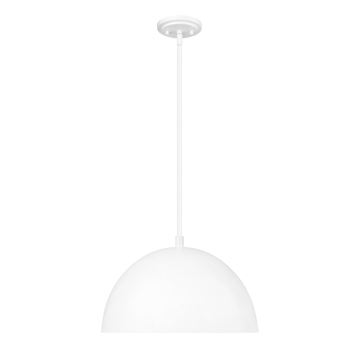 Z-Lite Vega 16" 1-Light Pendant - 120V - Matte White / Gold