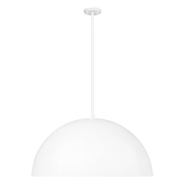 Z-Lite Vega 32" 3-Light Pendant - 120V - Matte White / Gold