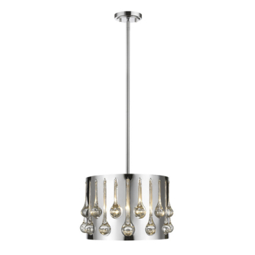 Z-Lite Oberon 3-Light Pendant - 120V - Chrome 