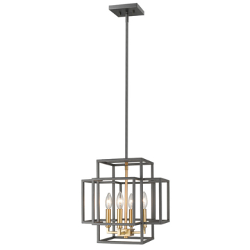 Z-Lite Titania 4-Light Pendant - 120V - Bronze / Olde Brass