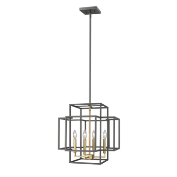 Z-Lite Titania 18" 4-Light Chandelier - 120V - Bronze / Olde Brass