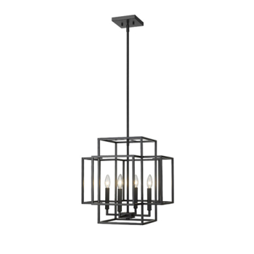 Z-Lite Titania 18" 4-Light Chandelier - 120V - Matte Black