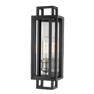 Z-Lite Titania 1-Light Wall Sconce - 120V - Black / Brushed Nickel