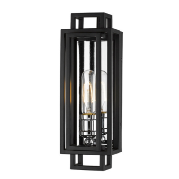 Z-Lite Titania 1-Light Wall Sconce - 120V - Black / Chrome