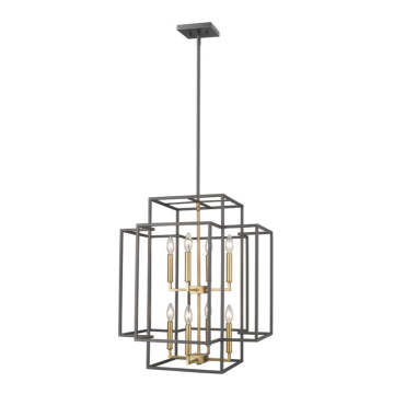Z-Lite Titania 28" 8-Light Chandelier - 120V - Bronze / Olde Brass
