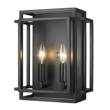 Z-Lite Titania 2-Light Wall Sconce - 120V - Matte Black