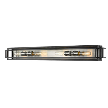 Z-Lite Titania 4-Light Vanity - 120V - Black / Brushed Nickel