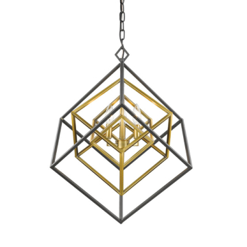 Z-Lite Euclid 3-Light Chandelier - 120V - Olde Brass / Bronze