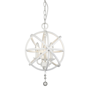 Z-Lite Tull 3-Light Chandelier - 120V - Matte White