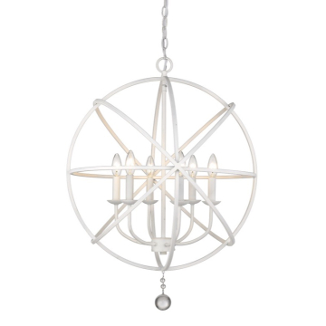 Z-Lite Tull 24" 6-Light Chandelier - 120V - Matte White