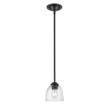 Z-Lite Ashton 1-Light Pendant - 120V - Bronze / Clear