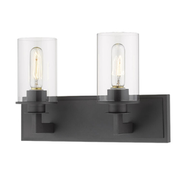 Z-Lite Savannah 2-Light Vanity - 120V - Bronze / Clear