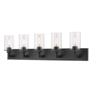 Z-Lite Savannah 5-Light Vanity - 120V - Bronze / Clear