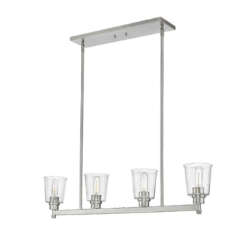 Z-Lite Bohin 4-Light Linear Chandelier - 120V - Brushed Nickel 